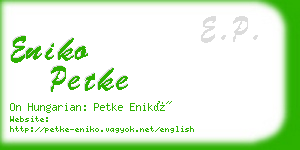 eniko petke business card